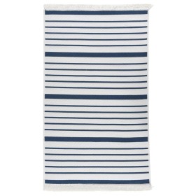 Marineblauer Baumwollteppich 120x180 cm von vidaXL, Teppiche - Ref: Foro24-340126, Preis: 31,99 €, Rabatt: %