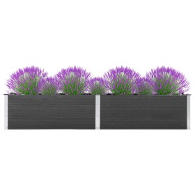 Arriate elevado de jardín WPC gris 200x50x54 cm de vidaXL, Maceteros y jardineras - Ref: Foro24-318095, Precio: 227,04 €, Des...