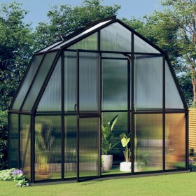 Greenhouse with anthracite gray aluminum structure 3.3 m² by vidaXL, Greenhouses - Ref: Foro24-317824, Price: 400,99 €, Disco...