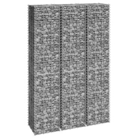 Gabion planters 3 units iron 30x30x150 cm by vidaXL, Pots and planters - Ref: Foro24-151250, Price: 89,41 €, Discount: %