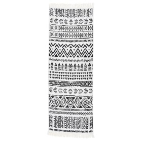 Black and white cotton rug 100x300 cm by vidaXL, Rugs - Ref: Foro24-340095, Price: 38,99 €, Discount: %