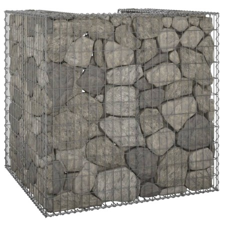 Gabion wall for galvanized garbage container 110x100x110 cm by vidaXL, Waste container supports - Ref: Foro24-151298, Price: ...