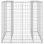 Gabion wall for galvanized garbage container 110x100x110 cm by vidaXL, Waste container supports - Ref: Foro24-151298, Price: ...