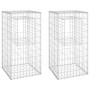 Cestas postes de gaviones 2 unidades hierro 50x50x100 cm de vidaXL, Postes de cerca - Ref: Foro24-151269, Precio: 53,95 €, De...