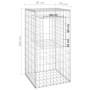 Cestas postes de gaviones 2 unidades hierro 50x50x100 cm de vidaXL, Postes de cerca - Ref: Foro24-151269, Precio: 53,95 €, De...