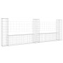 U-förmiger Gabionenkorb 3 Eisenpfosten 260x20x100 cm von vidaXL, Zaunpaneele - Ref: Foro24-151276, Preis: 87,99 €, Rabatt: %