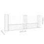 U-förmiger Gabionenkorb 3 Eisenpfosten 260x20x100 cm von vidaXL, Zaunpaneele - Ref: Foro24-151276, Preis: 87,99 €, Rabatt: %