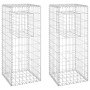 Cestas postes de gaviones 2 unidades hierro 40x40x100 cm de vidaXL, Postes de cerca - Ref: Foro24-151261, Precio: 42,53 €, De...