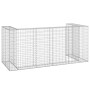 Gabion wall for galvanized garbage container 254x100x110 cm by vidaXL, Waste container supports - Ref: Foro24-151300, Price: ...