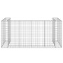 Gabion wall for galvanized garbage container 254x100x110 cm by vidaXL, Waste container supports - Ref: Foro24-151300, Price: ...