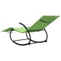 Rocking sun lounger, 2 units, made of steel and green textilene. by vidaXL, Loungers - Ref: Foro24-318131, Price: 154,86 €, D...