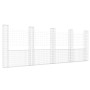 U-shaped gabion basket with 5 iron posts measuring 500x20x200 cm. by vidaXL, fence panels - Ref: Foro24-151292, Price: 222,39...