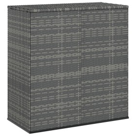 Graue PE-Rattan-Gartenkissentruhe 100x49x103,5 cm von vidaXL, Aufbewahrungsboxen für den Außenbereich - Ref: Foro24-317225, P...