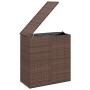 Schwarze Gartenkissentruhe aus PE-Rattan, 100 x 49 x 103,5 cm von vidaXL, Aufbewahrungsboxen für den Außenbereich - Ref: Foro...