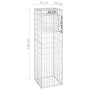 Cestas postes de gaviones 2 unidades hierro 40x40x140 cm de vidaXL, Postes de cerca - Ref: Foro24-151263, Precio: 52,24 €, De...