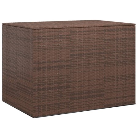 Truhe für Gartenkissen, braunes PE-Rattan, 145 x 100 x 103 cm von vidaXL, Aufbewahrungsboxen für den Außenbereich - Ref: Foro...