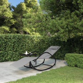 Steel and gray textilene rocking lounger by vidaXL, Loungers - Ref: Foro24-318117, Price: 92,32 €, Discount: %