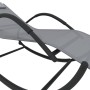 Steel and gray textilene rocking lounger by vidaXL, Loungers - Ref: Foro24-318117, Price: 92,23 €, Discount: %