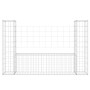 U-förmiger Gabionenkorb 2 Eisenpfosten 140x20x100 cm von vidaXL, Zaunpaneele - Ref: Foro24-151275, Preis: 67,38 €, Rabatt: %