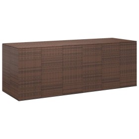 PE brown rattan garden cushion box 291x100.5x104 cm by vidaXL, Outdoor storage boxes - Ref: Foro24-317236, Price: 583,06 €, D...