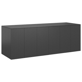 Trunk for garden cushions black PE rattan 291x100.5x104 cm by vidaXL, Outdoor storage boxes - Ref: Foro24-317235, Price: 604,...