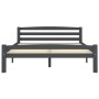 Solid pine wood bed frame dark grey 120x200 cm by vidaXL, Beds and slatted bases - Ref: Foro24-322091, Price: 87,99 €, Discou...