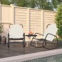 Rocking lounger 2 units in cream steel and textilene by vidaXL, Loungers - Ref: Foro24-318142, Price: 107,71 €, Discount: %