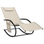 Rocking sun lounger, 2 units, made of steel and cream textilene. by vidaXL, Loungers - Ref: Foro24-318138, Price: 130,39 €, D...