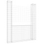 U-förmiger Gabionenkorb 2 Eisenpfosten 140x20x200 cm von vidaXL, Zaunpaneele - Ref: Foro24-151289, Preis: 82,22 €, Rabatt: %