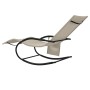 Steel and cream textilene rocking lounger by vidaXL, Loungers - Ref: Foro24-318122, Price: 90,47 €, Discount: %