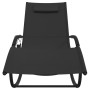 Rocking lounger 2 units in steel and black textilene by vidaXL, Loungers - Ref: Foro24-318136, Price: 174,22 €, Discount: %