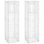 Gabion basket posts 2 units iron 50x50x180 cm by vidaXL, fence posts - Ref: Foro24-151273, Price: 107,27 €, Discount: %