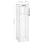 Cestas postes de gaviones 2 unidades hierro 50x50x180 cm de vidaXL, Postes de cerca - Ref: Foro24-151273, Precio: 107,27 €, D...