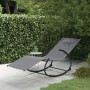 Steel and gray textilene rocking lounger by vidaXL, Loungers - Ref: Foro24-318113, Price: 75,99 €, Discount: %