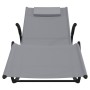 Steel and gray textilene rocking lounger by vidaXL, Loungers - Ref: Foro24-318113, Price: 75,99 €, Discount: %