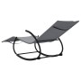 Steel and gray textilene rocking lounger by vidaXL, Loungers - Ref: Foro24-318113, Price: 75,99 €, Discount: %