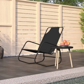 Steel and black textilene rocking lounger by vidaXL, Loungers - Ref: Foro24-318124, Price: 49,99 €, Discount: %