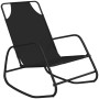 Steel and black textilene rocking lounger by vidaXL, Loungers - Ref: Foro24-318124, Price: 48,90 €, Discount: %