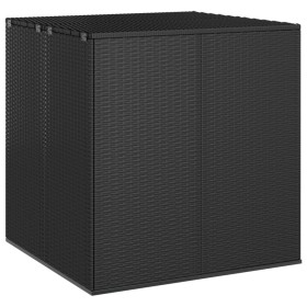 Black PE rattan garden cushion chest 100x97.5x104 cm by vidaXL, Outdoor storage boxes - Ref: Foro24-317226, Price: 170,99 €, ...