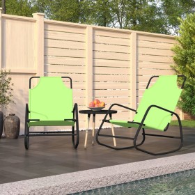 Rocking lounger 2 units in steel and green textilene by vidaXL, Loungers - Ref: Foro24-318143, Price: 108,21 €, Discount: %