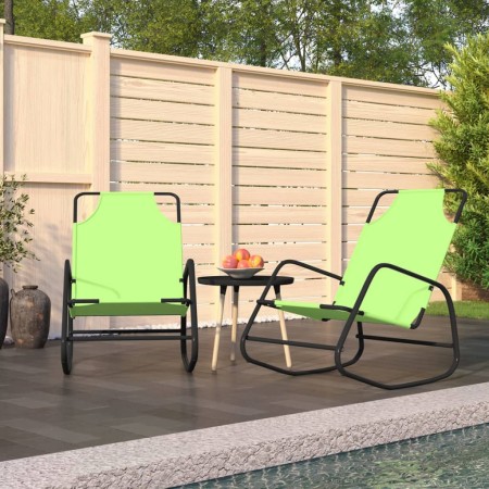 Rocking lounger 2 units in steel and green textilene by vidaXL, Loungers - Ref: Foro24-318143, Price: 108,20 €, Discount: %