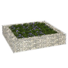 Galvanized steel gabion bed 100x100x20 cm by vidaXL, Pots and planters - Ref: Foro24-151311, Price: 31,99 €, Discount: %