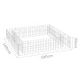 Galvanized steel gabion bed 100x100x20 cm by vidaXL, Pots and planters - Ref: Foro24-151311, Price: 35,56 €, Discount: %