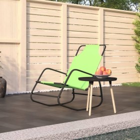 Steel and green textilene rocking lounger by vidaXL, Loungers - Ref: Foro24-318127, Price: 59,99 €, Discount: %