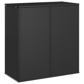 Black PE rattan garden cushion chest 100x49x103.5 cm by vidaXL, Outdoor storage boxes - Ref: Foro24-317223, Price: 216,53 €, ...