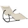 Rocking lounger 2 units in steel and cream textilene by vidaXL, Loungers - Ref: Foro24-318130, Price: 153,20 €, Discount: %