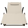 Rocking lounger 2 units in steel and cream textilene by vidaXL, Loungers - Ref: Foro24-318130, Price: 153,20 €, Discount: %