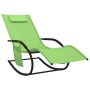 Steel and green textilene rocking lounger by vidaXL, Loungers - Ref: Foro24-318123, Price: 73,30 €, Discount: %