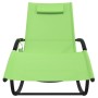 Steel and green textilene rocking lounger by vidaXL, Loungers - Ref: Foro24-318123, Price: 73,30 €, Discount: %