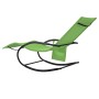 Steel and green textilene rocking lounger by vidaXL, Loungers - Ref: Foro24-318123, Price: 73,30 €, Discount: %